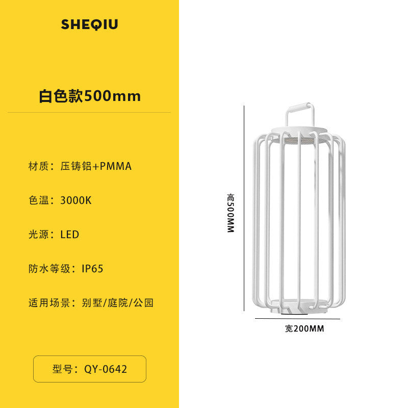 Outdoor waterproof modern solar garden lights artistic cage lights landscape lighting for gardens, villas, and portable use