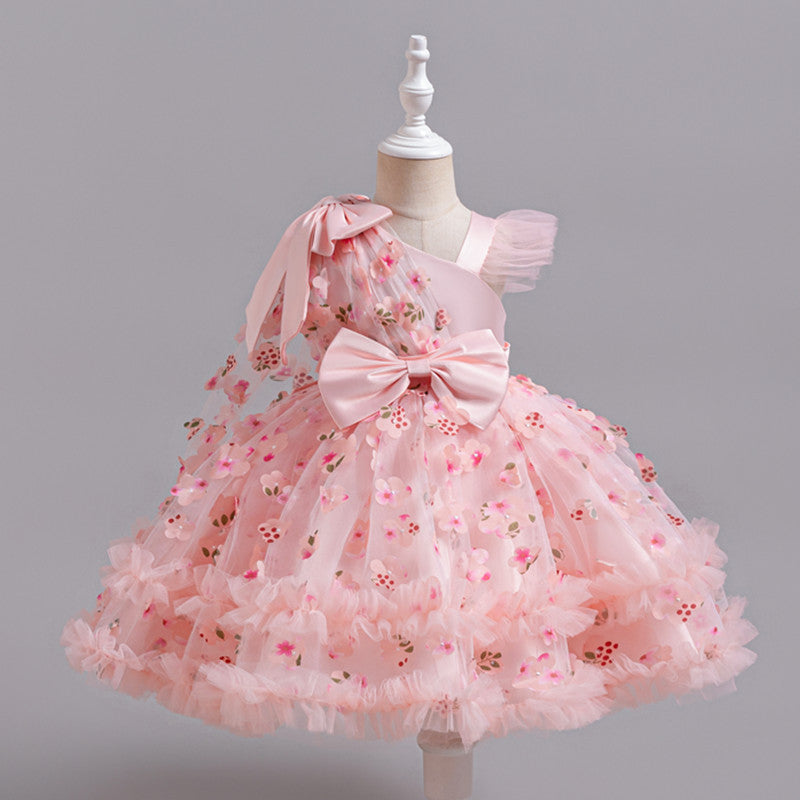 girls' dresses princess dress girls' children's day host performance costume niche design dress