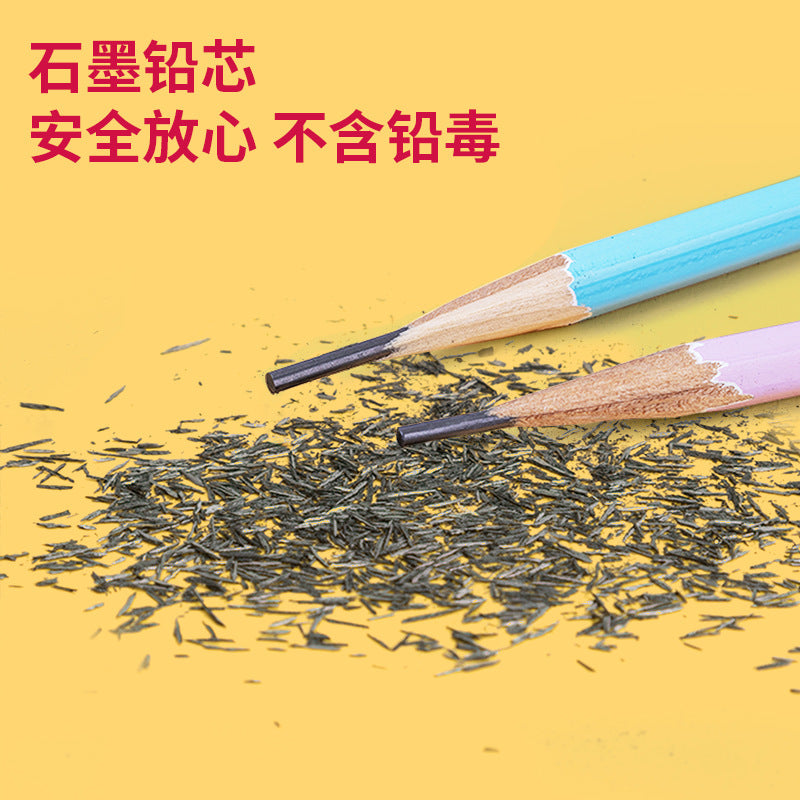 Deli S900 triangle pencil HB paper box is easy to use, corrective grip pencil, student wooden writing pencil