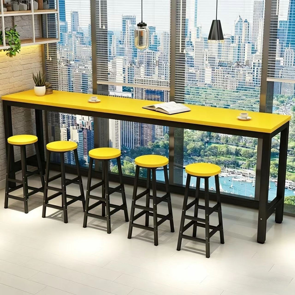 Wall-mounted bar table, minimalist modern design, suitable for home use, tall table, living room, balcony, small rectangular table, perfect for bubble tea shops and bar counters