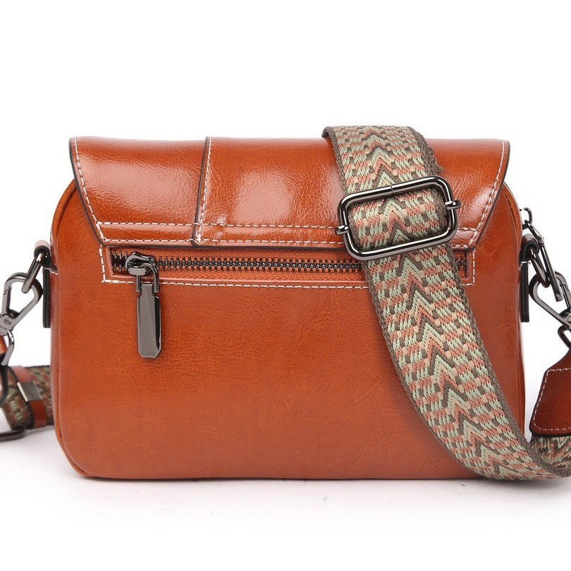 High-end oil wax leather small bag for women springnew arrival crossbody bag for women small square bag easiest for match genuine leather women's bag shoulder bag