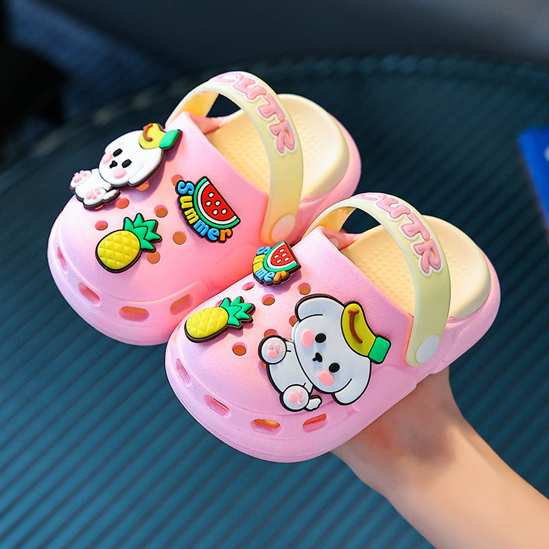 Kids' clogs: summer indoor anti-slip cartoon sandals for boys and girls, toddler to big kid sizes, perfect for indoor, outdoor, beach, and everyday wear