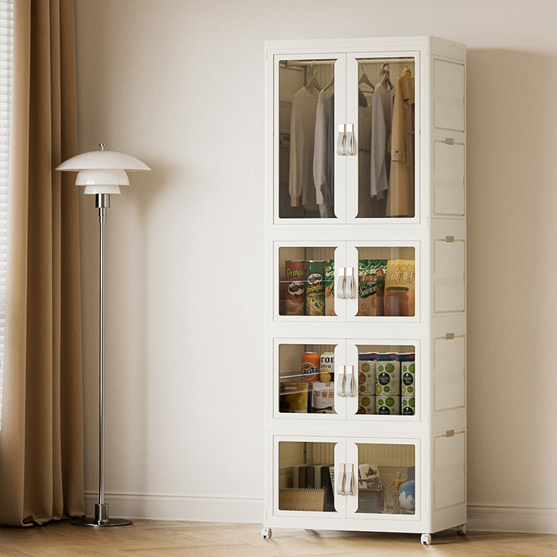 Children's Wardrobe Bedroom Household Storage Cabinet Baby Storage Box Toy Clothes Storage Box Plastic Folding Locker