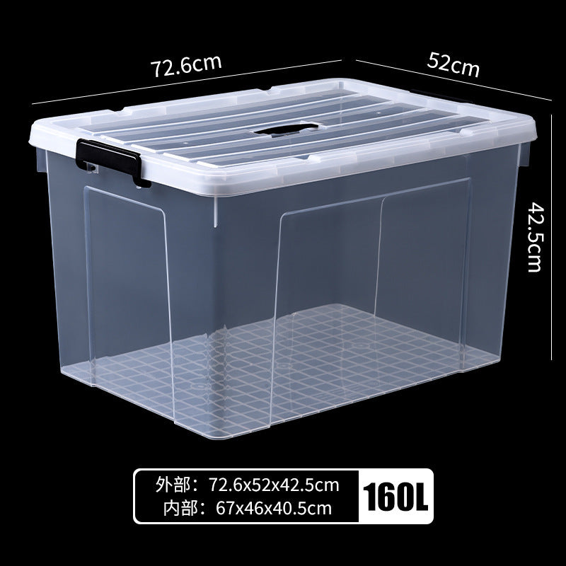 Plastic storage box, quilt storage box, toy sorting box, portable transparent books, clothes sorting storage box