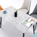 Nordic light luxury sintered stone dining table and chairs - modern minimalist design for small spaces, available in multiple sizes, rectangular shape, easy to clean