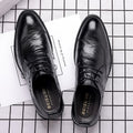 Men's leather dress shoes - business, formal, casual - live stream, cross-border, korean style, british style, soft sole, breathable, youth, groom, wedding shoes