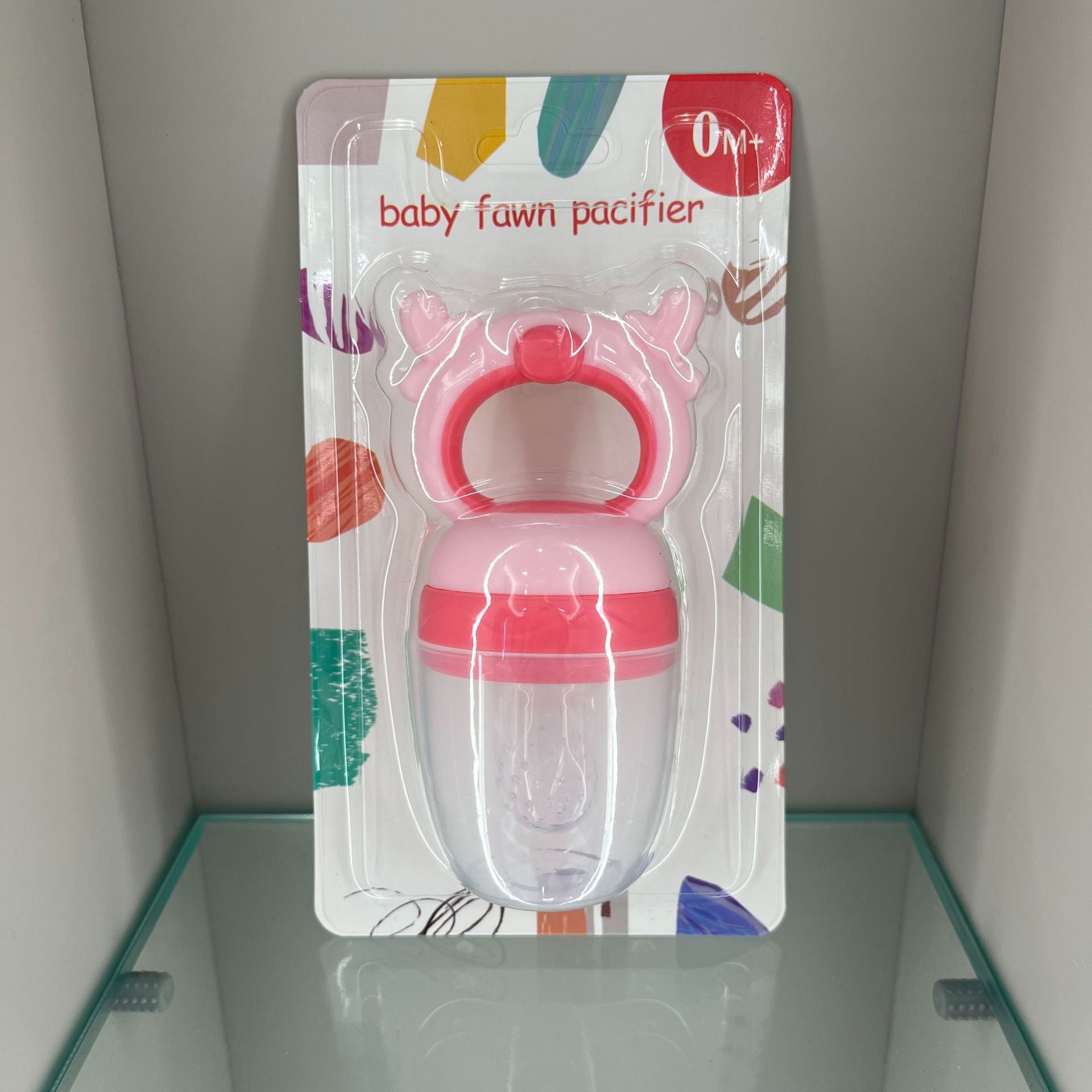 English card baby fruit and vegetable bite music baby eating fruit complementary food tooth glue deer fruit and vegetable pacifier children's juice