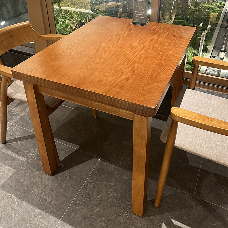 Solid wood cafe table and chair theme restaurant hotel Japanese material baking shop tea restaurant Western restaurant table and chair combination commercial