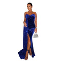 C6712 cross-border   fashion women's sexy sequin patchwork wrap dress