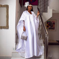 african women's v-neck loose dress  sequin fashion robe bubu dress