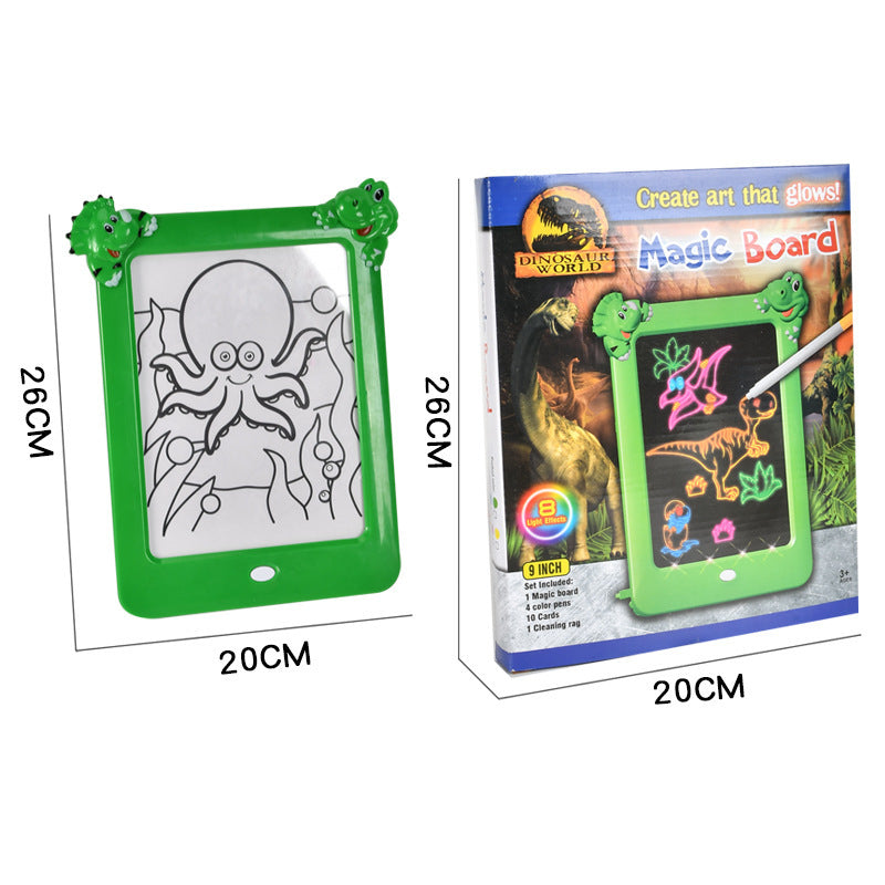 new product: dinosaur drawing board 9inch lcd light-up fun doodle kids' writing board toy - wholesale
