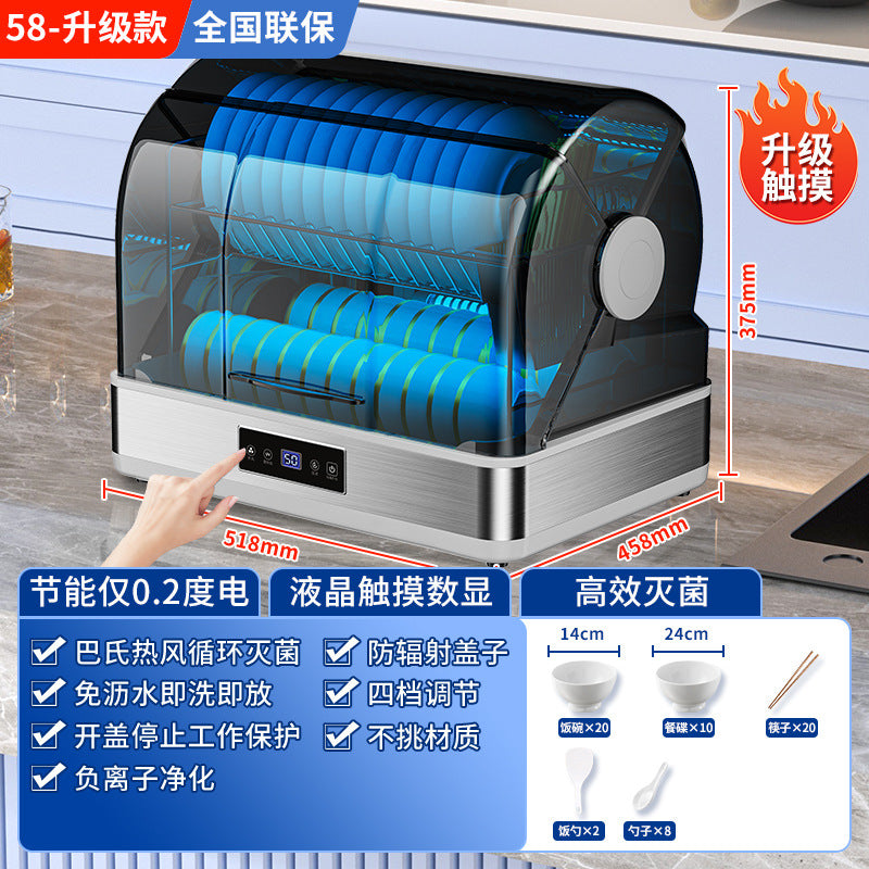 Wholesale no-drain disinfection cabinet for home small kitchen desktop tableware uv bowl and chopsticks disinfection bowl cabinet