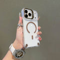 New lens holder compatible with apple 17 magnetic phone case, c-port transparent drop-proof iphone 16 pro protective case