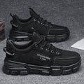 Men's waterproof, anti-slip, hard-wearing black work shoes - trendy, athletic, casual, breathable, spring-ready safety shoes for construction and labor