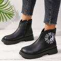 plus sizenew arrival chinese style tai chi bagua diagram retroflatsfleece-linedheattech side zipper short boots