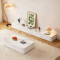 Glass tv cabinet living room for home casual modern small apartment cream style new floor-standing coffee table tv cabinet combination
