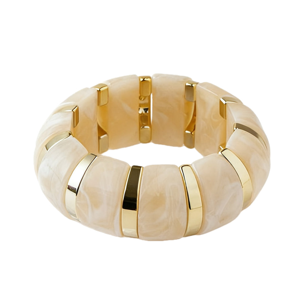 Acrylic smudged bracelet wholesale fashion cross-border stylish exaggerated multi-color accessories high-end wide elastic bracelet