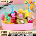cartoon fruit fork set - cute animal creative fruit picks, bento fruit forks, dessert forks - wholesale