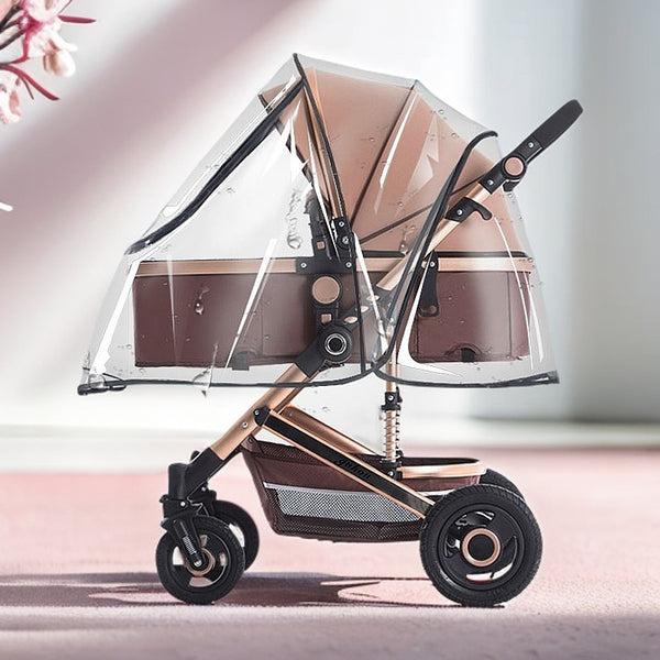 Baby stroller universal windproof and rain cover, baby anti-droplet isolation cover, protective cover, breathable, dustproof and smog-proof