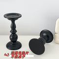 Quirky & creative retro black roman column candle holder - iron art decorative tabletop accent for aromatherapy candles