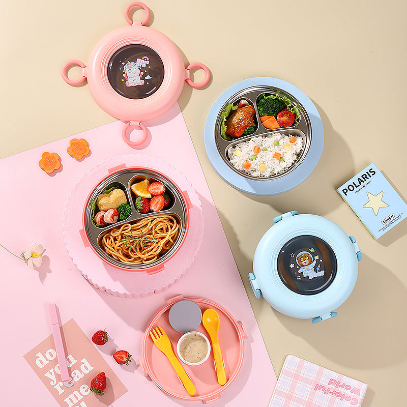 304 stainless steel fruit box - divided salad & bento box - compartmentalized kids' lunch box - insulated picnic box