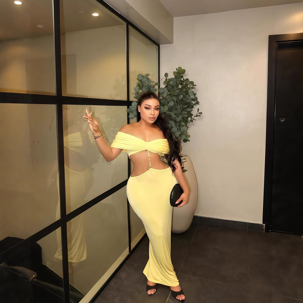 European and american cross-border women's fashion:  autumn new arrival - solid color sleeveless off-the-shoulder bandeau sexy bodycon mini dress