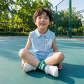 summer new boys' suit: breathable sleeveless top with turn-down collar design, stylish and casual two-piece set for kids