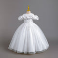 New arrival: girls' off-the-shoulder floral princess dress - perfect for piano recitals and special occasions