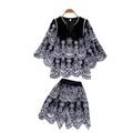 Frenchretrocut outlaceeleganttwo-piece set women's summercut outlazyslimming lookhigh waistsuitwork clothing style