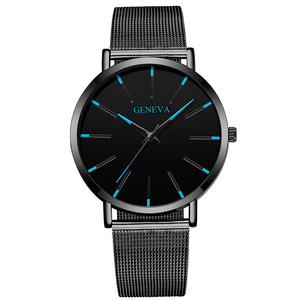 Men's casual watch fashion geneva couple men's women's casual business mesh strap quartz watch