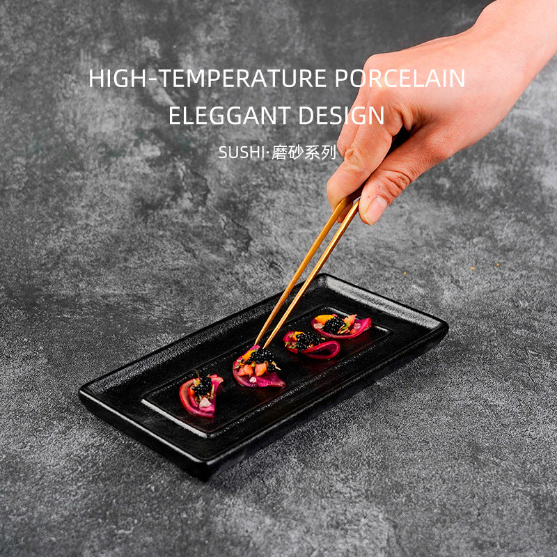 Japanese retro cuisine: instagram-worthy, high-end, creative frosted dessert plate, sashimi plate, restaurant pastry creative presentation