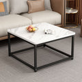 Accessible luxury square coffee table living room rental house for home small table casual modern small apartment tea table 2026new arrival