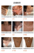 Wholesale heart necklaces - european & american style, autumn/winter jewelry, women's elegant, fashionable, minimalist, light luxury, high-end sweater chains