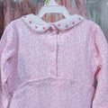 Original pink and purple baby long sleeves jumpsuit doll collar pure cotton comfortable breathable baby girl's 100-day outing crawling suit