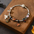 Halloween bracelet wholesale fashion cross-border jewelry accessories niche style high-end cold metal ghost pumpkin bracelet