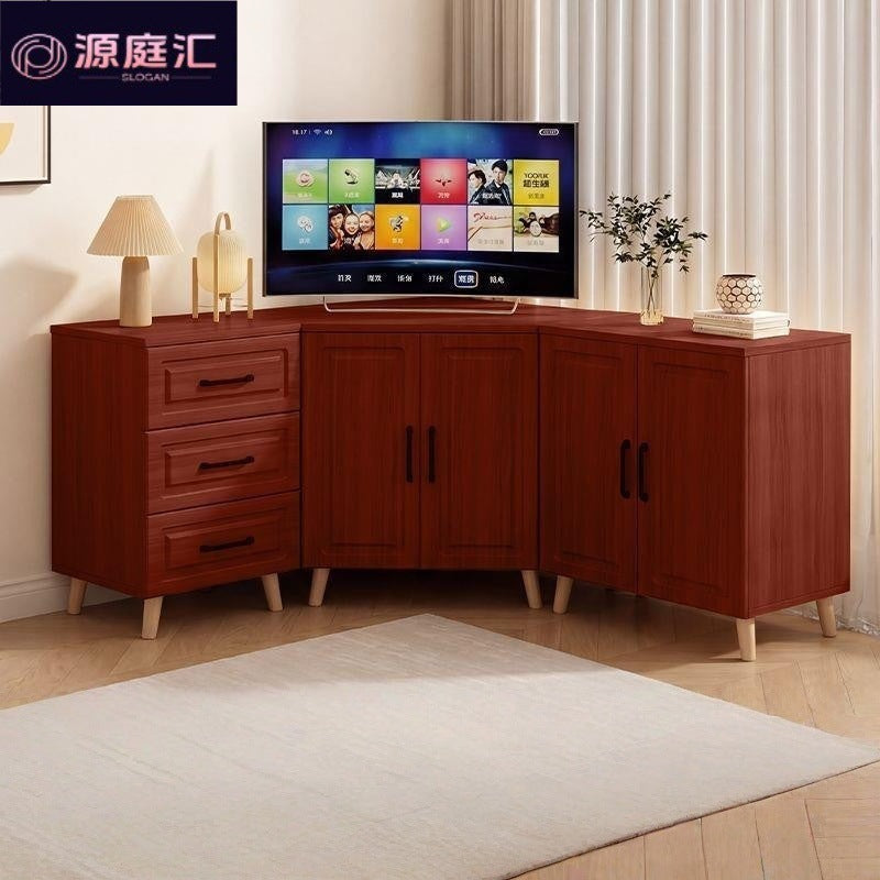 Corner cabinet multifunctional triangular tv stand minimalist creative storage cabinet european light luxury tv cabinet storage unit