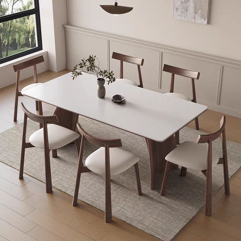 French retro multi-tier slate dining table - modern minimalist home dining table - cross-border e-commerce restaurant rectangular dining table