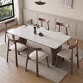 French retro multi-tier slate dining table - modern minimalist home dining table - cross-border e-commerce restaurant rectangular dining table