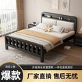 Iron frame bed double bed for home1.5 iron bed reinforced thickened1.8 economical kids single bed iron bed bedroom