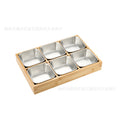 Creative nine-square grid tableware commercial hot pot restaurant barbecue restaurant beef vegetable platter bamboo tray divided grid dinner plate