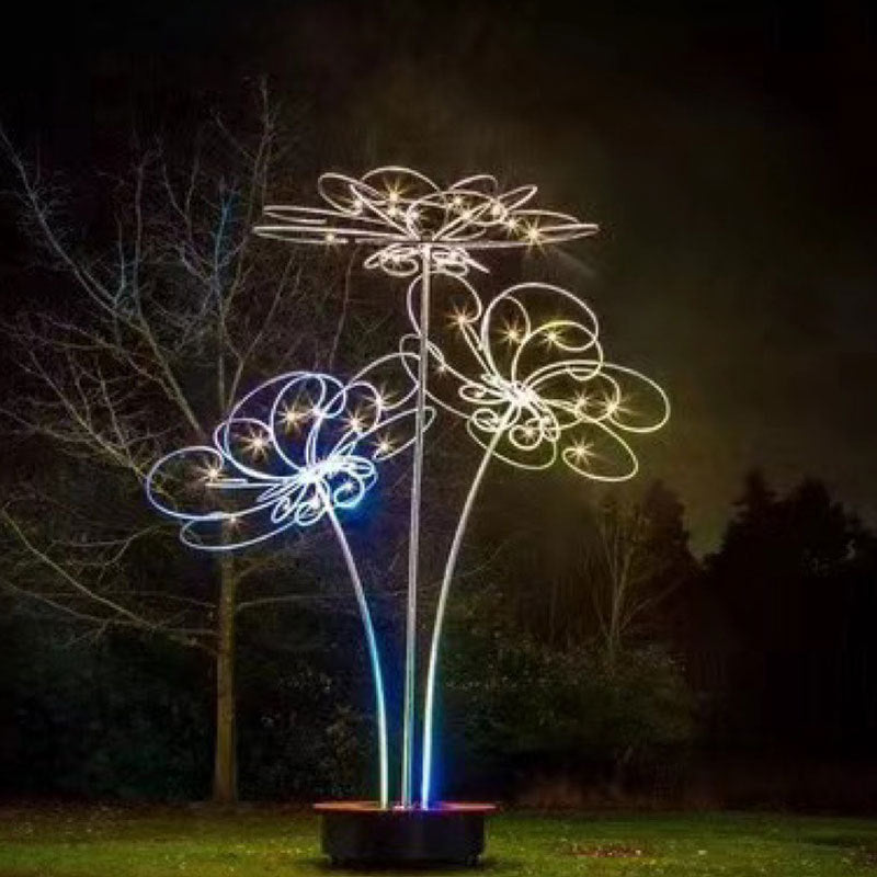 Factory direct sales non-standard flower lamp modeling landscape tree lamp, butterfly landscape tree lamp, cultural tourism landscape lamp engineering lighting