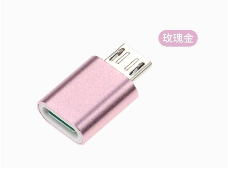 Type-c female to micro usb adapter for phone charging and data transfer, v8 converter with tpc interface, 5-pin android otg