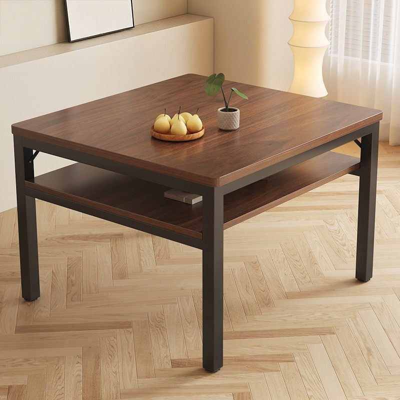 Dining table double-layer small table square table for home desk computer table small apartment dining table chess and card room mahjong table
