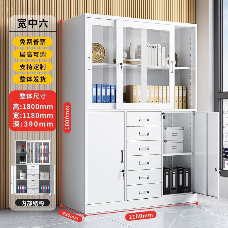 Steel file cabinet office file financial voucher storage cabinet iron locker drawer storage cabinet