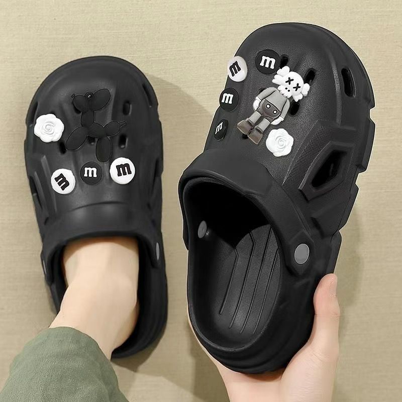 2025new arrival croc shoes men's summer outwear outdoor women's thick solenon-slip couple men's sandals