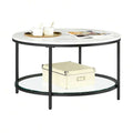 Tempered glass coffee table - modern minimalist design with mdf and abs construction - luxury accent table
