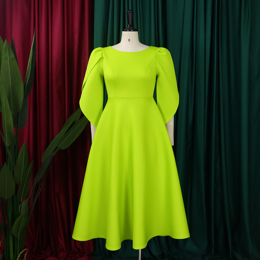 Q112   new arrival: elegant and chic fashionable evening gown, full skirt, african dress