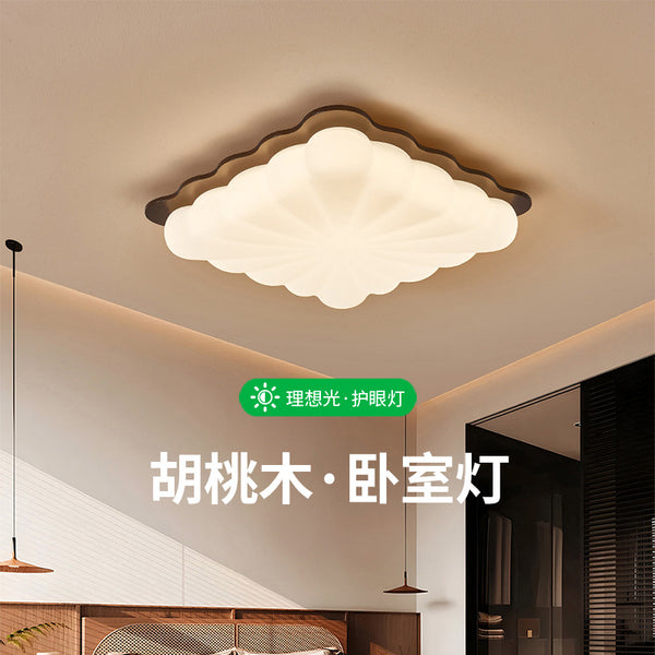 [Wow] Living room bedroom ceiling light 2025 eye protection square book room light log wabi sandy wind Zhongshan lamp
