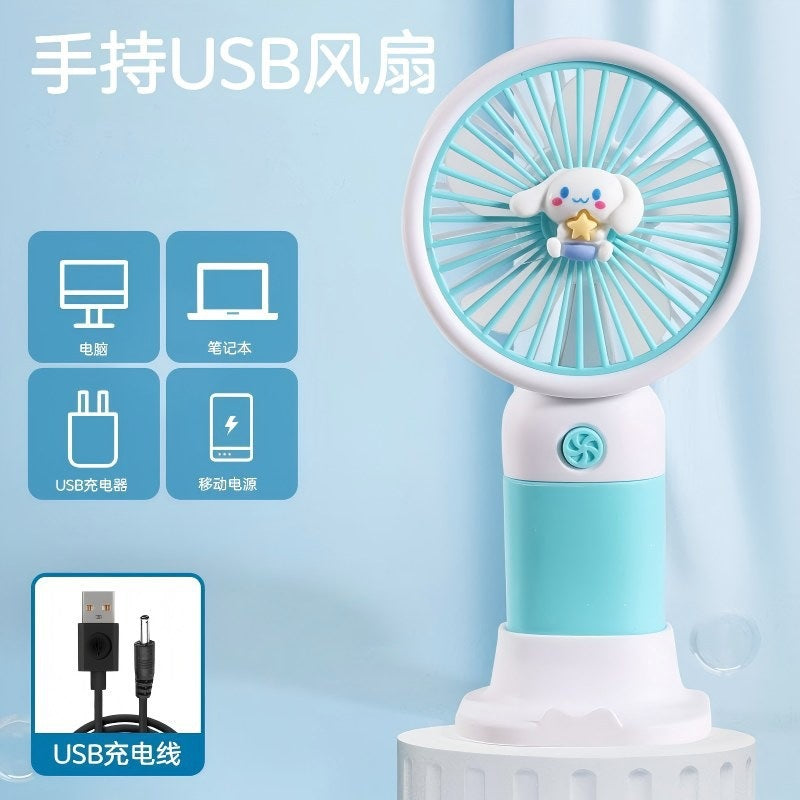 Handheld mini fan - portable, rechargeable, usb powered, silent desktop fan for office, student dorm, and travel