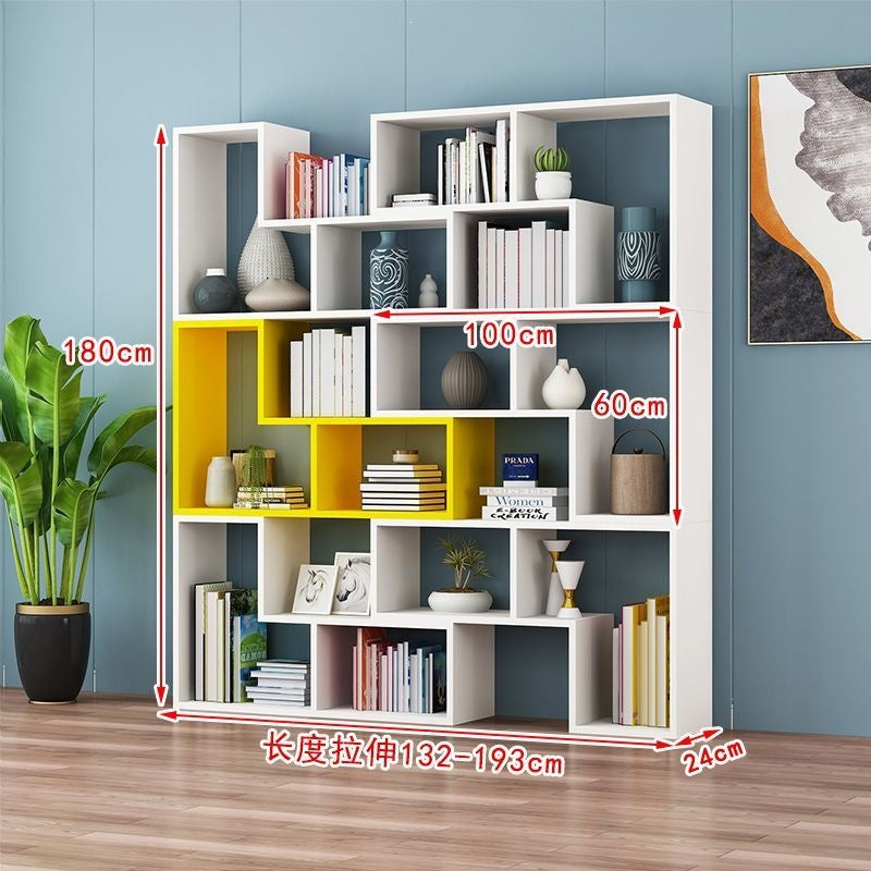 Free shipping casual combination bookshelf bookcase creative corner bedroom floor-standing simple storage rack partition display rack entrance